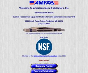 american metal fabricators prince frederick maryland|American Metal Fabricators, Inc.: amfab, food service, stainless .